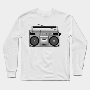 Retro Boom Box 'FILL THIS SPACE' Long Sleeve T-Shirt